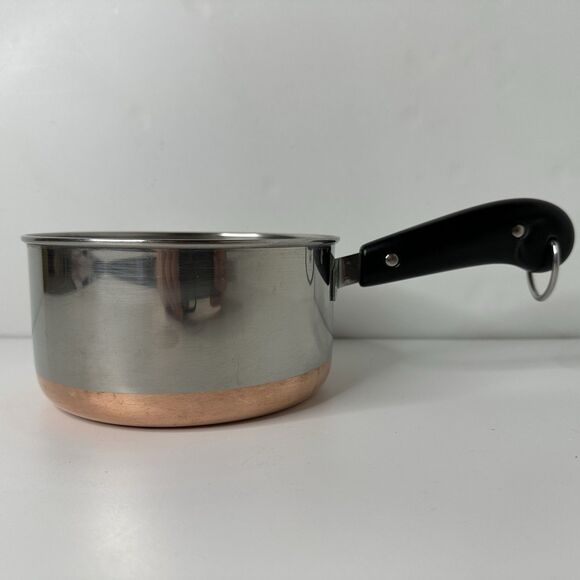 Revere Ware 1.5 Qt Copper Clad Pot Sauce Pan Stainless Steel NO LID - Picture 1 of 12